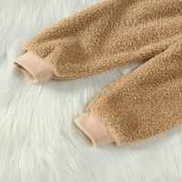 Youweixiong novorođene dječje dječake Hlače postavilo je dugi rukav rukav s elastičnom strukom hlače zimske odjeće