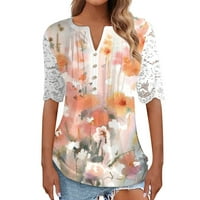 Ljetna bluza Ljeto Ženska Majica s kratkim rukavima Torbica The Casual Fashion Floral Print Tunic Majica