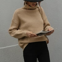 Slatki džemperi, Ženska turtleneck prevelizirani džemperi dugih rukava Kintwear Pulover labav Chunky