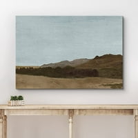 Platno Print Wall Art Brown Mountain Pejzaž sa plavim nebom Divljine prirode Ilustracije Ilustracije Impresionizam Rustikalna slikovna pastela za dnevni boravak, spavaću sobu, ured - 16 x24
