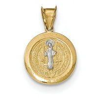Prekrasan 14k sa rodijumskim krugom Sveti, Privjesak za medalju Benedikta