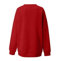 Ženska modna labava dugi rukav bluza za bluzu za božićne tiskanje TOPS Hot6SL868433