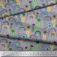 Soimoi modalno saten tkanine i cvjetni klip umjetno dekor tkanina tiskano dvorište široko