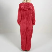 Žene Odrasli OneJi pidžama toplo Sherpa Fleece s kapuljačom za spavanje za spavanje plus veličina zimska