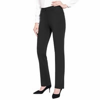 Hlače za žene Ženske ravnodnevne zvanične hlače sa džepovima sa visokim stručnim ležernim hlačama sa