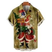 Pyju MENS Havajske košulje Božićni dan Ispis kratkog rukava majice Majice Lagana udobnost Aloha majica
