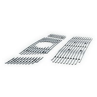 Premium nehrđajući čelik Chrome Billet Grill Grill kompatibilan sa Nissan Titan 2008- Combo N19-A31776N