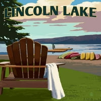 Lincoln jezero, Michigan, adirondack stolice i jezero