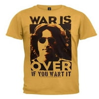 John Lennon Muški klasični rat je preko majica kratkih rukava Yellow JL1005