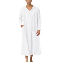 Elaililye modne muškarce majice casual Henley Solid Print majica musliman ogrtač dugih rukava majica s kapuljačom majica casual bluza vrh