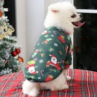 Dog božićna majica za male srednje pse XS-4XL, Santa Snowman Print Mekani zimski topli špenalski džemper