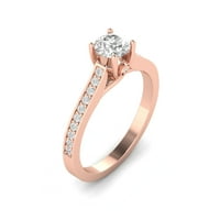 1 2CTW dijamantski zaručnički prsten u 10k ružičastog zlata