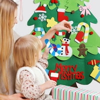 Božićno drvce se diiio s uklonjivim ukrasima Xmas ručni obrtni dekor