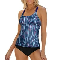 OCIVIESR Ljeto Žensko retro ispisano kupaći kostim plaža Bikini Top kupaći kupaći kostimi za žene kupaći kostim sa šorcama