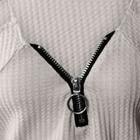 LeylayRay vrhovi za žene žene V-izrez s punile bez rukava izliječiti vrhove tuničke patentne zatvarače