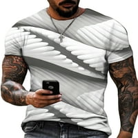 Glookwis 3D print majica za muškarce Casual Thirts Basic Illusion Grafički geometrijski vrhovi Tee majica