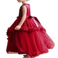 Leuncero Toddler Xmas rođendanske tužerne tužerne princeze haljine labave večernje haljine bez rukava