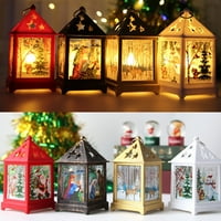 Božićni LED svjetlo Up Lantern Xmas Santa Claus Svjetiljke za snjegove
