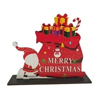 Heiheiup Božićni Božić Santa Tree -Decorations Božićni drveni crtež mali obojeni privjesak Privjesak