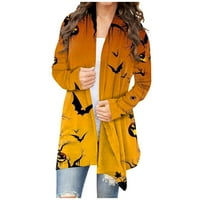 Umitay Cardigan za žene Ženska modna casual Print dugih rukava Midi kardigan jakna