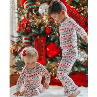 Dječja odjeća Božić Family Roditelj-Child Suits Printing Početna SERVICE PAMENT Soft dvodijelni pidžami