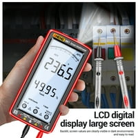 Carevas Aneng broji digitalni multimetar -burn punjivi univerzalni mjerač NCV testera veliki LCD sa pozadinskim svjetiljkama za napon strujni otpornost na temperaturu kapaciteta f