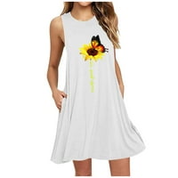 Haljine za žene Ženska haljina za sunčanje Grafički bez rukava Kratki ljetni klirens Fit & Flare Haljina