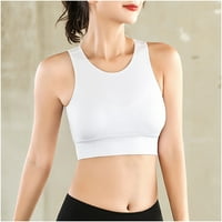Odeerbi Sportski grudnjaci za žene Yoga Bras COLD bez rukava Hladne ležerne rezervoare za bluze za intimne bijele