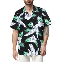 FopP prodavač havajska majica za muškarce, muške vintage gumb dolje kuglane s kratkim rukavima Summer