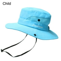 ASdomo vanjski UV zaštita UPF 50+ kašika Panama Wide Wide Phicking Ribolovni šešir za roditelje i djecu