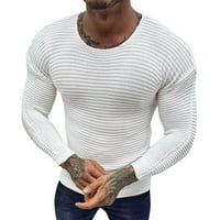 Dukseri pulover za muškarce Muški džemperi Pulover Dukseri plus veličine Trendi bijeli 3xl