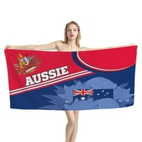 Australijski grb ručnik na plaži za kupatilo kengur uzorak veliki print Microfiber Quicky ručnik kućni