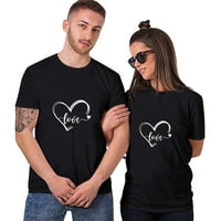 OCIVIESR Day Day Days Shirts Podudaranje ljubavne bluze Valentinovo za parove za parove za parove T rukavi ženske majice Ženska bluza