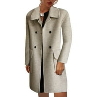 Prsluk za žene za žene Žene dugih rukava s dugim rukavima velika labava vunena jakna Cardigan jaknu