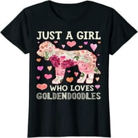 Goldendoodle Samo djevojka koja voli žensku majicu cvjeta za pse