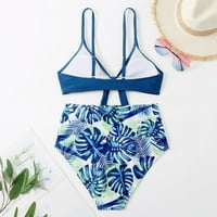 Ženski kupaći kupaći kostimi kupaći kostimi Bikini Modni kupaći kupaći kostimi kupaći kostim za plažu plavog odjeća Blue XL