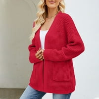 Ženska jesenska odjeća Ženska nova srednja duljina Slouchy pleteni džemper Cardigan ženski pad modne na klirensu