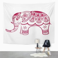 Sažetak Elephant isklesana fantazija uzorcirana tradicionalna orijentalna zidna umjetnost Viseća tapiserija