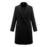 Kakina s ležernim ženskim jakne i kaputima odozga modna žena dugi rukav otvoren prednji labav odjeća sa čvrstim bluzom kaputa