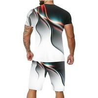 Floenr Muške majice, muške i ženske modne ležerne majice Set 3D digitalni uzorak štampanja