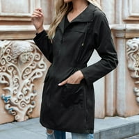 Pad jakne za ženu za ženske očigledne strugove kapuljače od kapuljače lagane kiše na otvorenom Stormtrooper ženska vrpca bluza