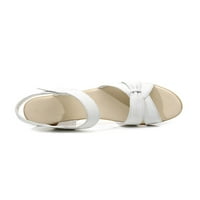 Rotosw dame ravne sandale plaža klina sandale ljetne casual cipele lagana kanta za šetnju FAU kožna bijela 5
