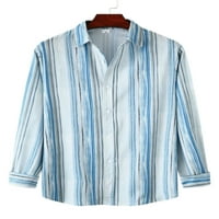 Glookwis muški dugi rukavi slim fit bluza casual jednoj grudi tunika košulje Geometrijske polke majice