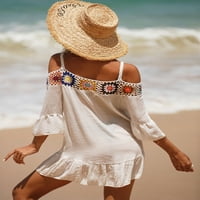 MA & Baby Women obuhvata kostim na plaži Obucite haljinu od ramena Crochet Ljetna plaža Pokrijte haljinu