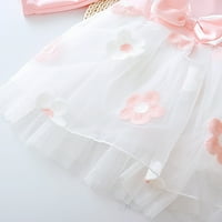 Modne haljine za djevojke za bebe haljine cvijet talle dječji patchwork bow dječji dugi djevojčici rukav