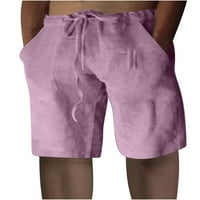 Pamučne kratke hlače za muškarce Ljeto plaža casual lagane ploče kratke hlače za teretane Yoga kratke
