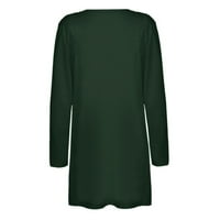 Koaiezne Cardigan džemperi za žene Ženske dame Solid V izrez Cardigan dugih rukava Džepovi gornji odjeća