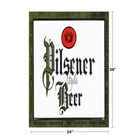 Laminirani Belmont Piwery Ohio Pilsner pivo pivo pivo Vintage Brewery Decor Retro dekor Man Cave Stuff bar Dodatna oprema Kuhinjski dekor Beer Znakovi za obrtni pivo Poster DISH ERASE potpise 24x36