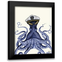 FAB Funky Crna modernog uokvirenog muzeja Art Print pod nazivom - kapetan hobotnica