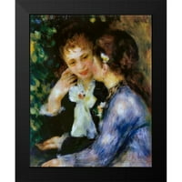 Renoir, Pierre-Auguste crni moderni uokvireni muzej umjetnički print pod nazivom - povjerljivosti
